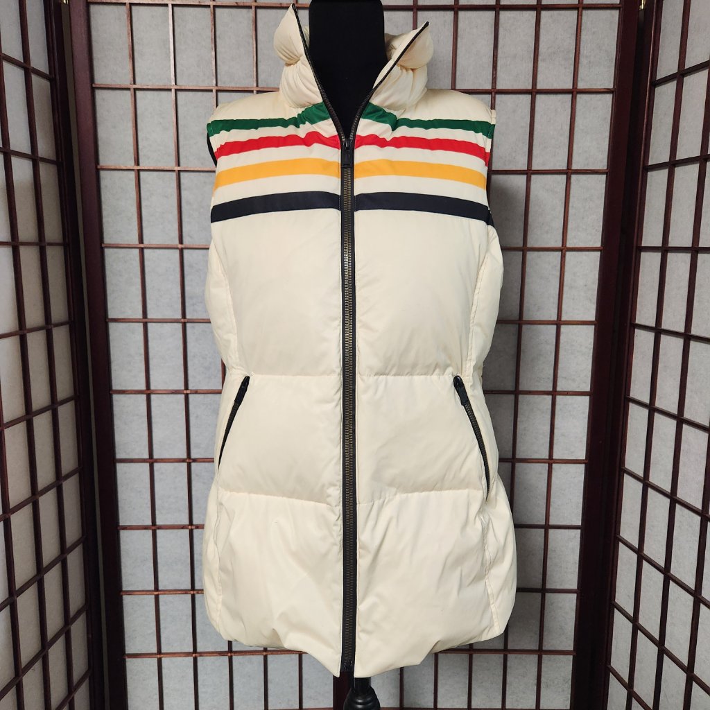 Pendleton Glacier National Park Collection Striped Down Vest Size L Nwt Rare